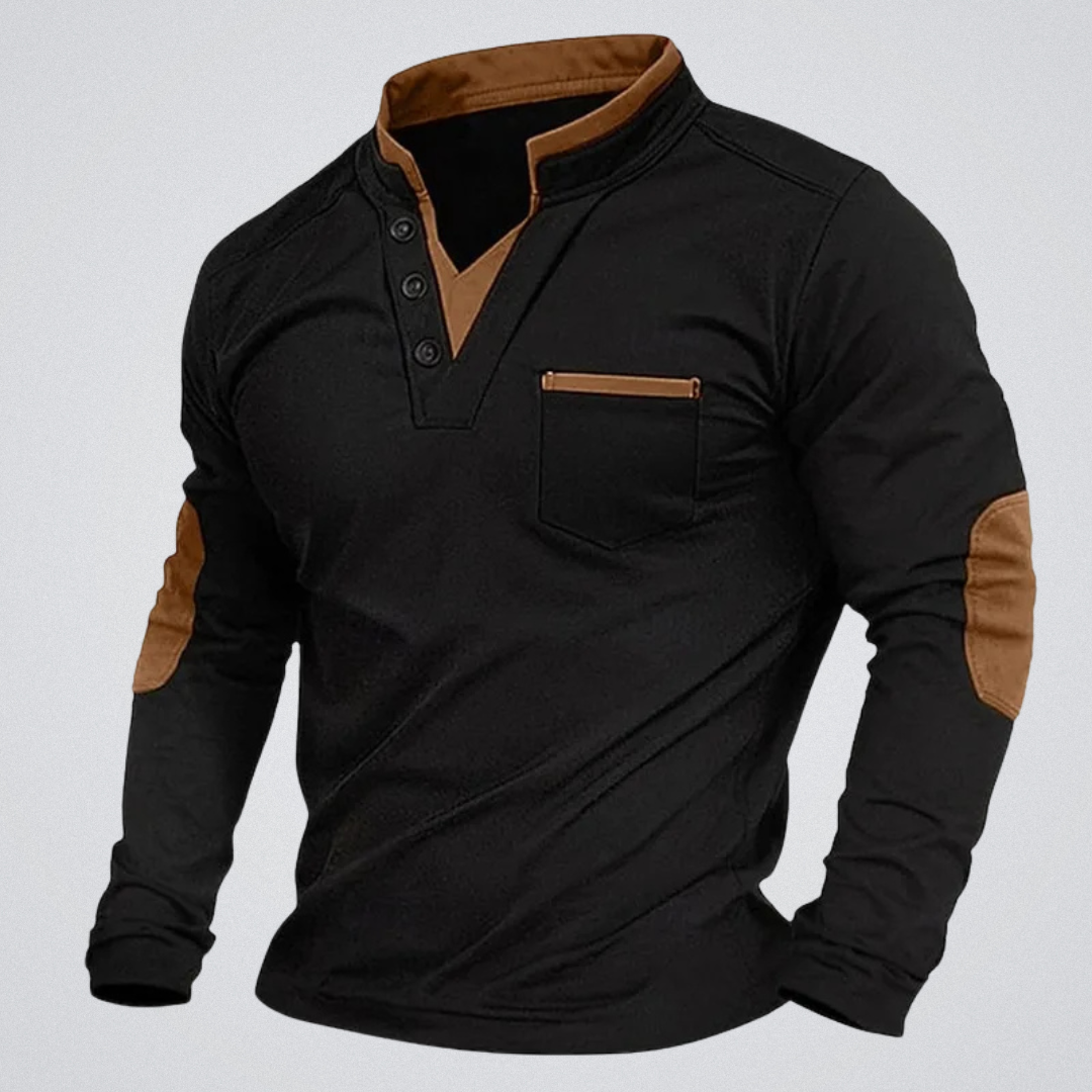 Mauro | Sweat-shirt col V – élégance décontractée et confort intemporel