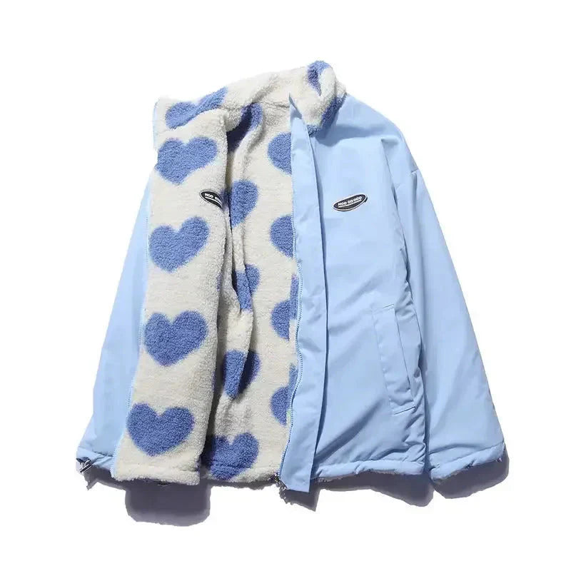Chaqueta suave reversible con corazón Silamoda