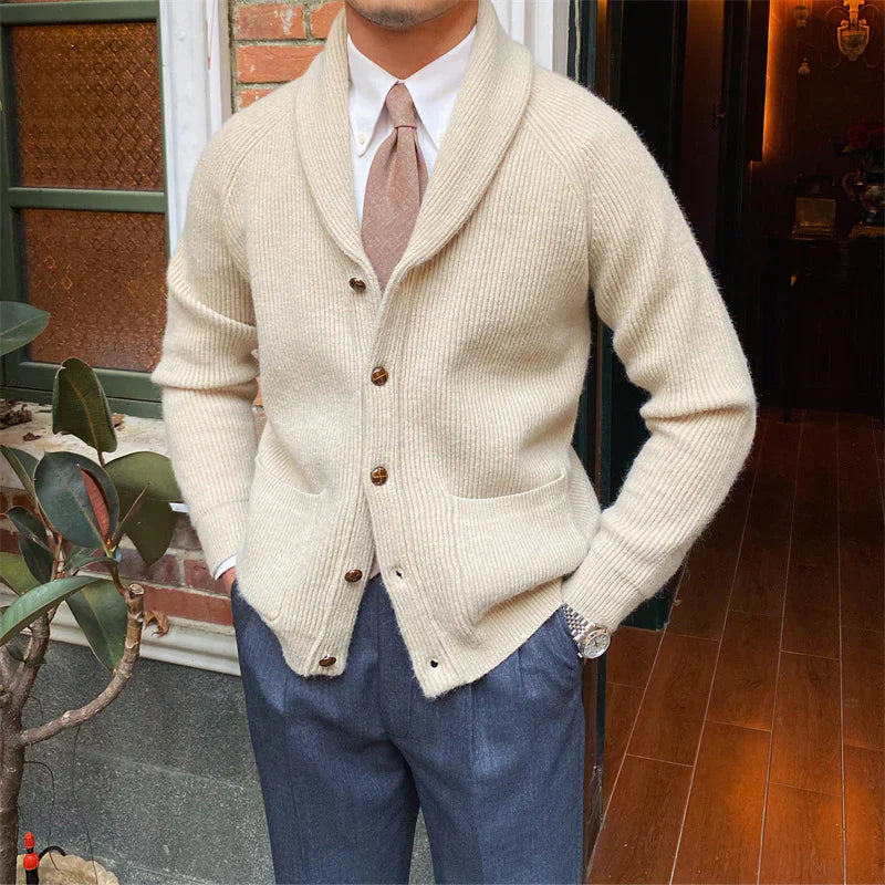 Cárdigan de punto con cuello chal de Bond Street
